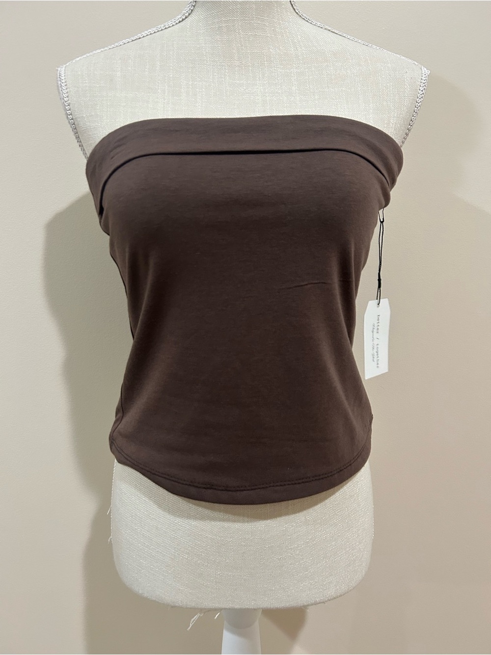 Strapless Brown Tube Top - Women